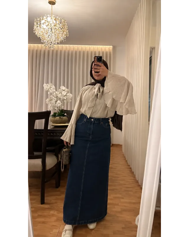 Classic Straight Midi Skirt