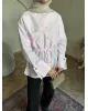 Golden Accent Belted Shirt -Pink
