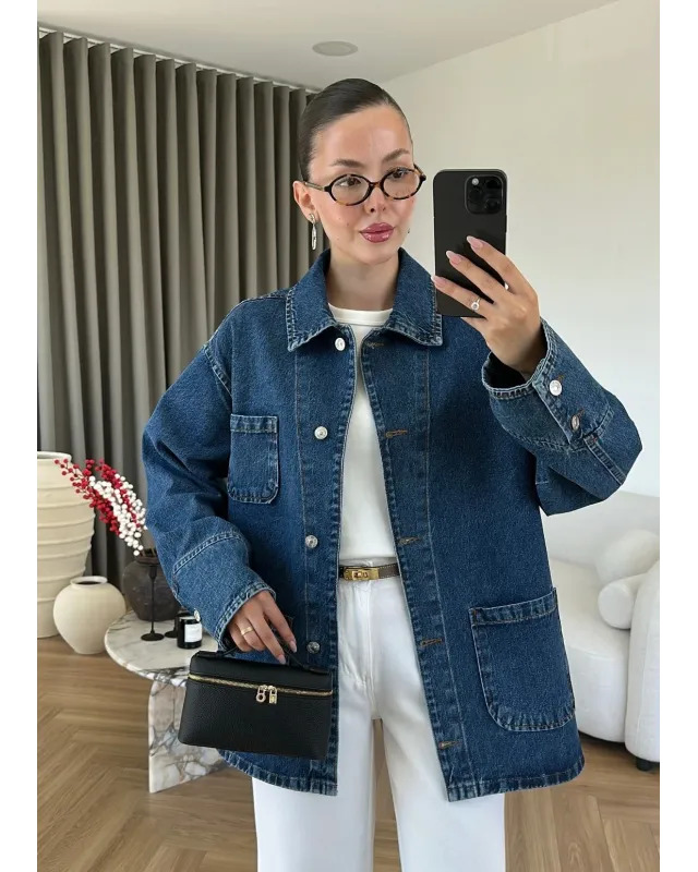 Royal Blue Denim Jacket