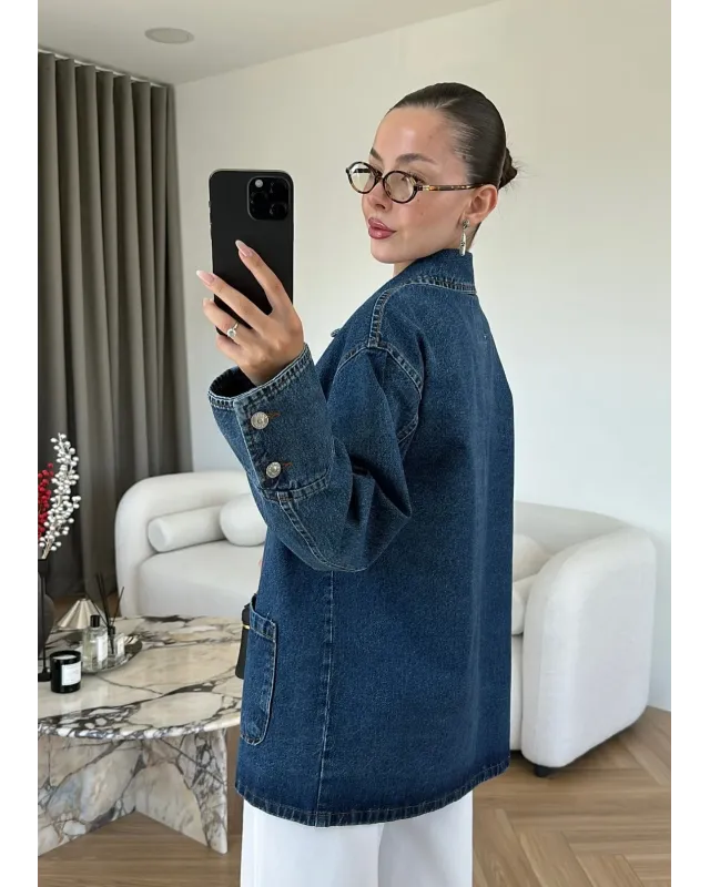 Royal Blue Denim Jacket