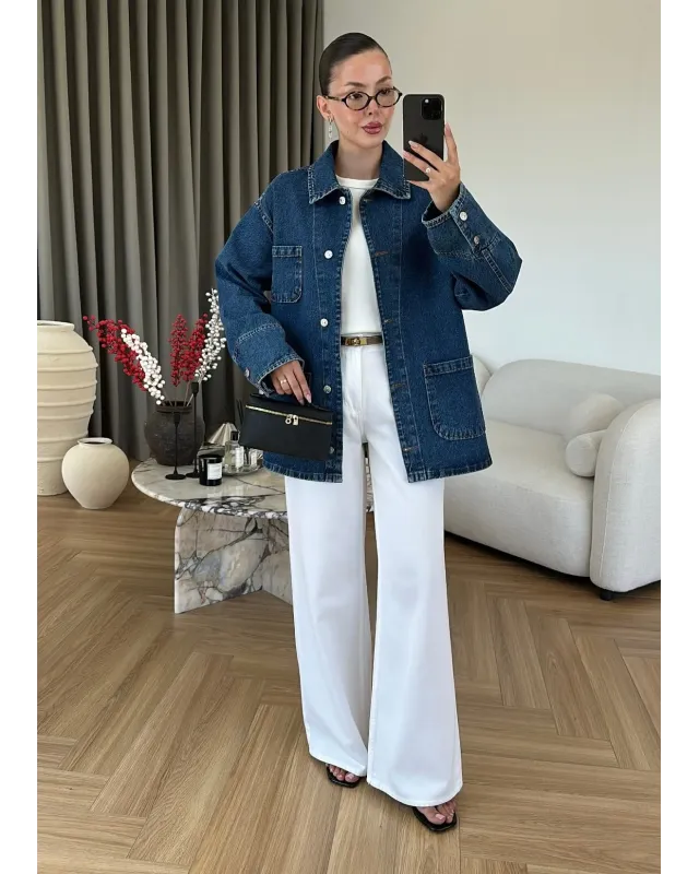 Royal Blue Denim Jacket