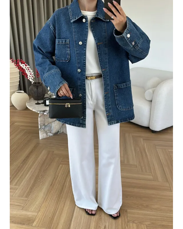 Royal Blue Denim Jacket