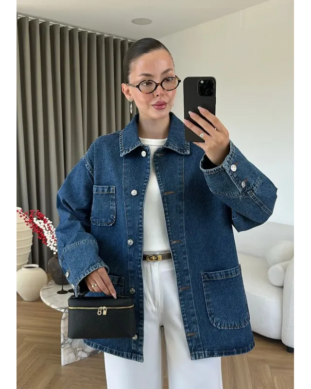 Royal Blue Denim Jacket