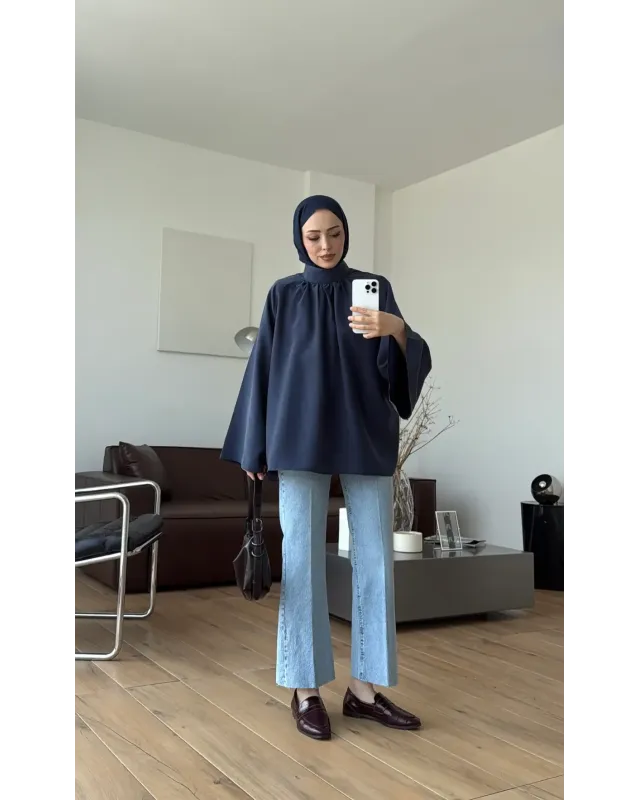 Flowy Navy Shirt