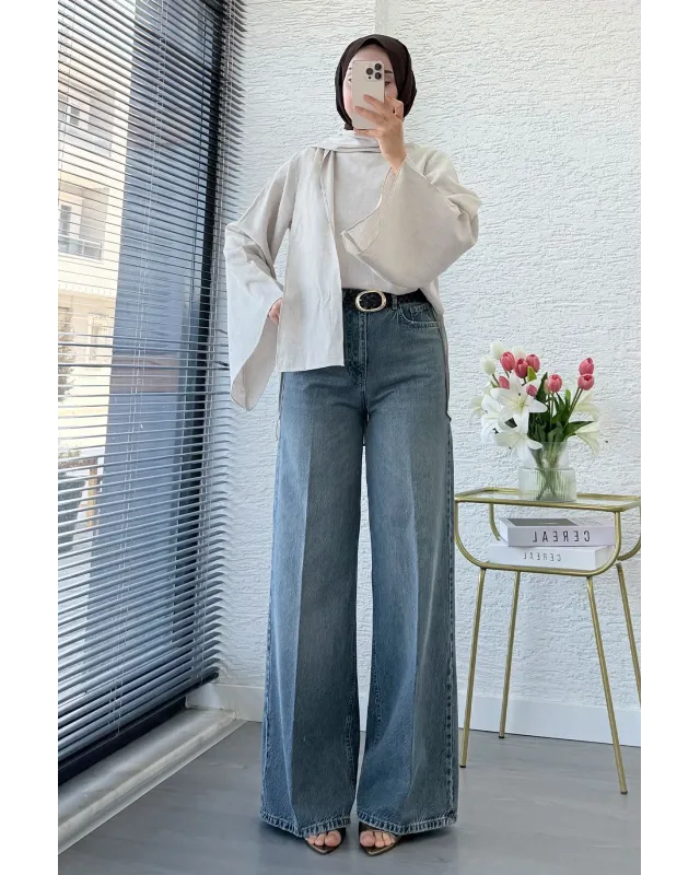 Wide Leg Jeans – Vintage Light Wash code:710