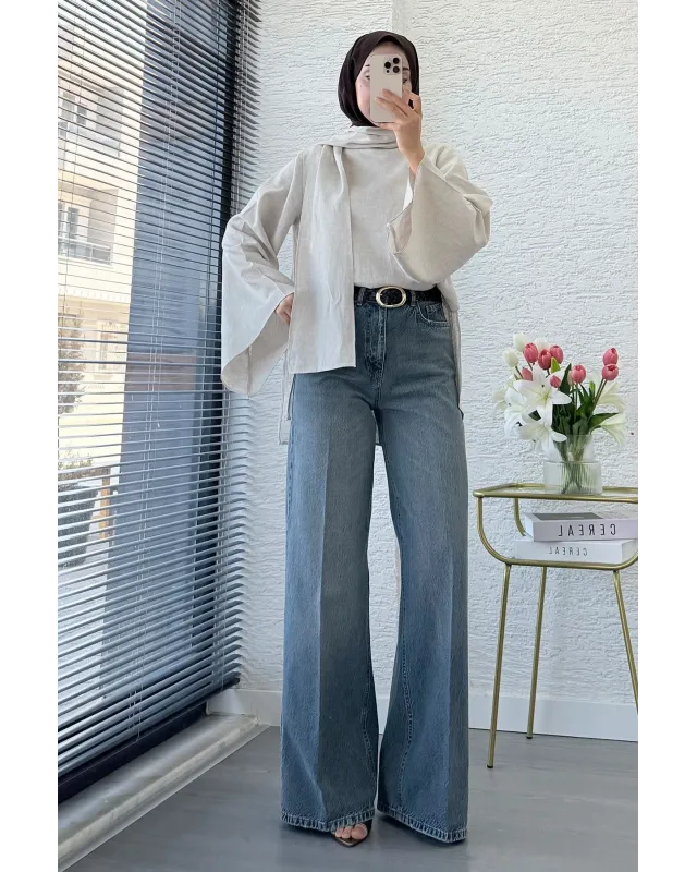 Wide Leg Jeans – Vintage Light Wash code:710