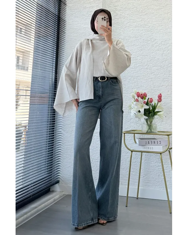 Wide Leg Jeans – Vintage Light Wash code:710