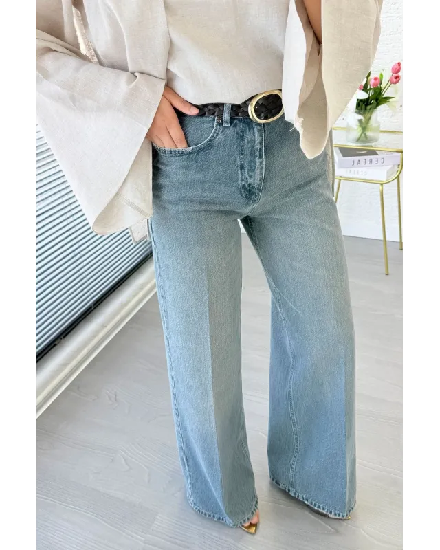 Wide Leg Jeans – Vintage Light Wash code:710