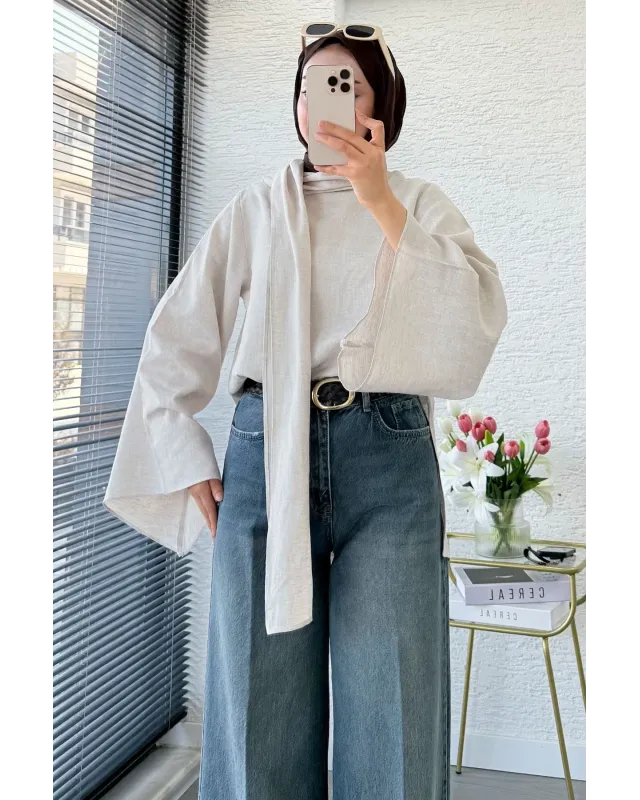Wide Leg Jeans – Classic Blue Wash code:709