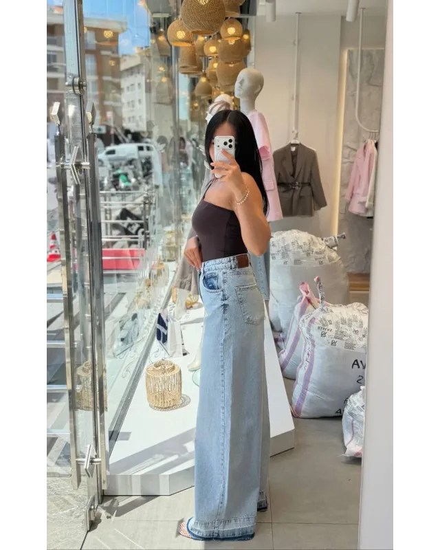 Light Blue Wide Leg Jeans