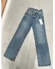 Belted Palazzo Jeans – Light Blue