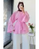 Pink Flowy Sleeve Blouse