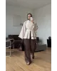 Beige Flowy Sleeve Blouse