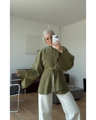 Light Green Flowy Sleeve Blouse