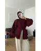 Maroon Flowy Sleeve Blouse