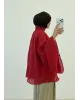 Vintage Wide Sleeve Shirt – Red