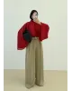 Vintage Wide Sleeve Shirt – Red