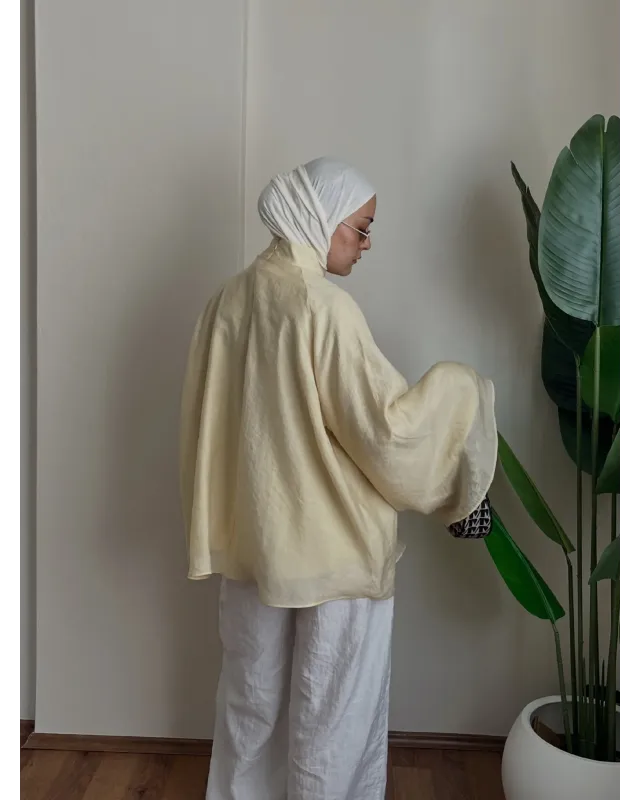 Vintage Wide Sleeve Shirt – Yellow