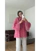 Pink Polka Dot Ruffle Sleeve Shirt