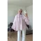 Pink & White Striped Chiffon Blouse