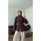 Pleated Modal Blouse – Burgundy