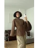 Pleated Modal Blouse – Milk Coffee