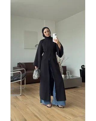 Black Slit Detail Tunic