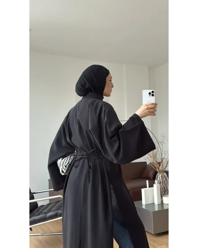 Black Slit Detail Tunic