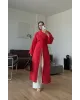 Red Slit Detail Tunic