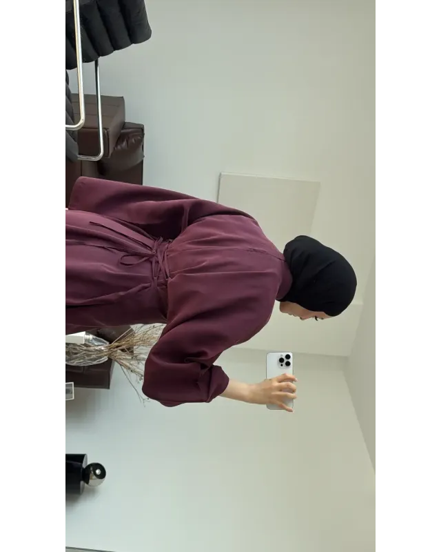 Burgundy Slit Detail Tunic