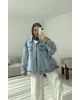 Oversized Light Blue Denim Jacket