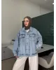 Oversized Light Blue Denim Jacket