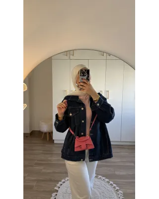 Dark Blue Oversized Denim Jacket