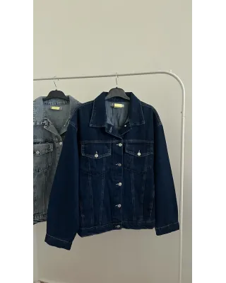 Dark Blue Oversized Denim Jacket