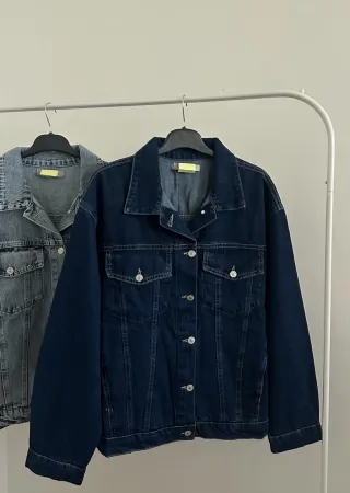 Dark Blue Oversized Denim Jacket
