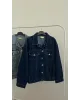 Dark Blue Oversized Denim Jacket