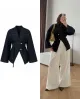 Belted Denim Wrap Jacket