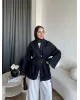 Belted Denim Wrap Jacket