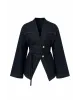 Belted Denim Wrap Jacket