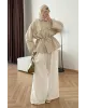 Oversized Beige Parka Jacket