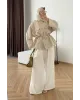 Oversized Beige Parka Jacket