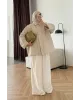 Oversized Beige Parka Jacket