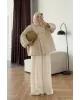 Oversized Beige Parka Jacket