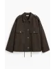 Oversized Brown Parka Jacket