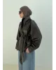 H&M Model Lined Leather Trench Coat – Dark Brown