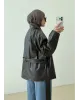 H&M Model Lined Leather Trench Coat – Dark Brown