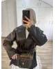H&M Model Lined Leather Trench Coat – Dark Brown