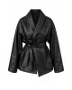 H&M Model Lined Leather Trench Coat – Black