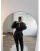 H&M Model Lined Leather Trench Coat – Black