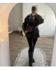 H&M Model Lined Leather Trench Coat – Black